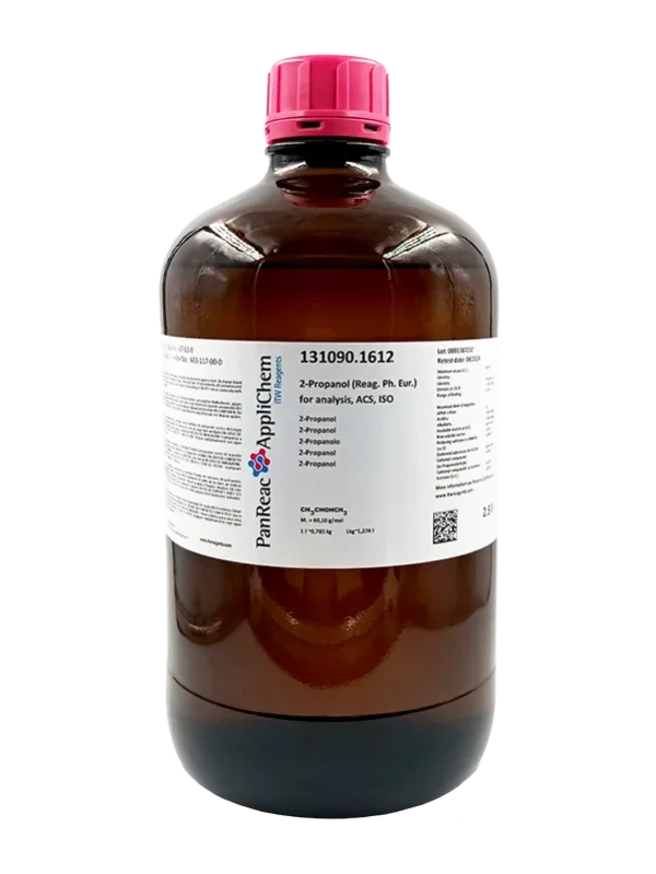2-Propanol (Reag. USP, Ph. Eur.) para análisis, ACS, ISO;  CAS 67-63-0 ; Botella de vidrio ámbar de 2,5 Lt. CODIGO DE COMPRA: PANR131090.1612