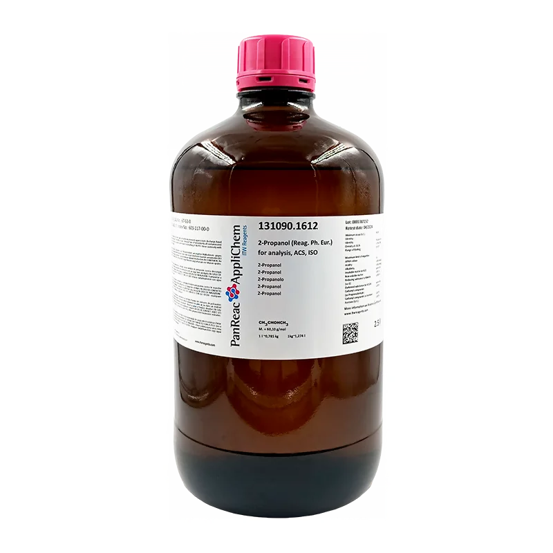 2-Propanol (Reag. USP, Ph. Eur.) para análisis, ACS, ISO; CAS 67-63-0 ; Botella de vidrio ámbar de 2,5 Lt. CODIGO DE COMPRA: PANR131090.1612
