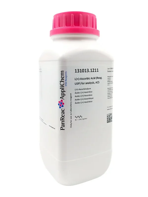 Ácido L(+)-Ascórbico (Reag. USP) para análisis, ACS. CAS 50-81-7. Envase de 1 Kg. CODIGO DE COMPRA: PANR131013.1211