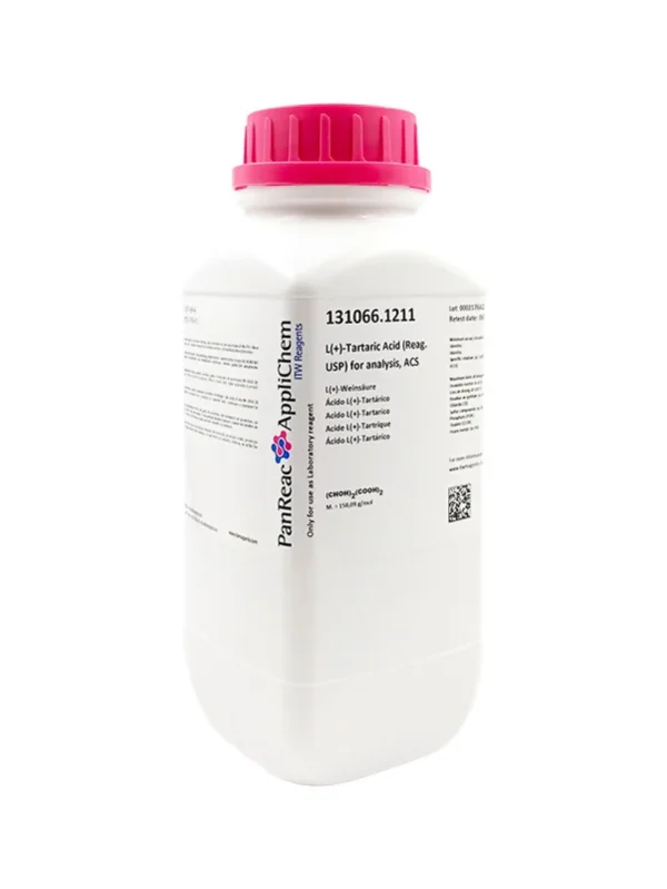 Ácido L(+)-Tartárico (Reag. USP) para análisis, ACS. CAS 87-69-4 . Envase de 1 Kg. CODIGO DE COMPRA: PANR131066.1211