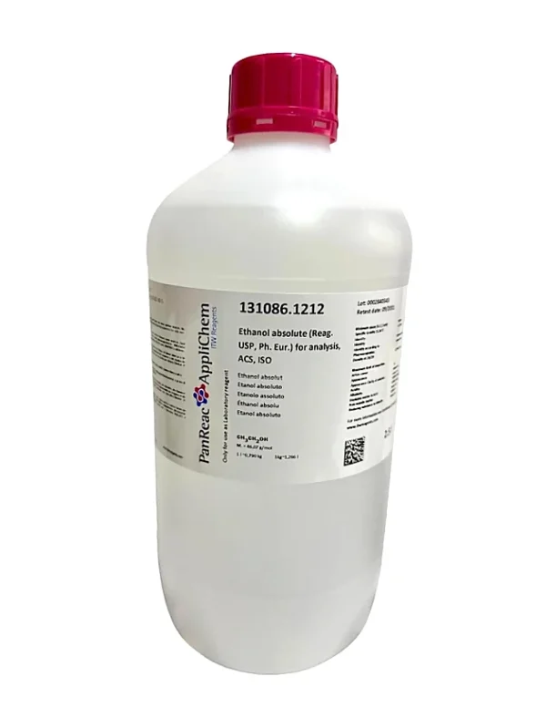 Etanol absoluto (Reag. USP, Ph. Eur.) para análisis, ACS, ISO. Envase plástico de 2,5 Litros. CAS 64-17-5. CODIGO DE COMPRA: PANR131086.1212