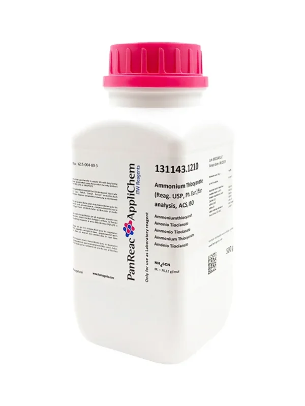 Amonio Tiocianato (Reag. USP, Ph. Eur.) para análisis, ACS, ISO. CAS 1762-95-4. Envase de 500 gr. CODIGO DE COMPRA PANR131143.1210