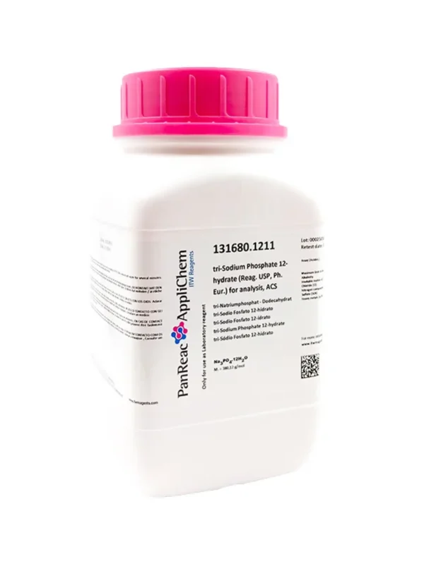 tri-Sodio Fosfato 12-hidrato (Reag. USP, Ph. Eur.) para análisis, ACS. CAS 10101-89-0 . Envase de un Kg. CODIGO DE COMPRA : PANR131680.1211