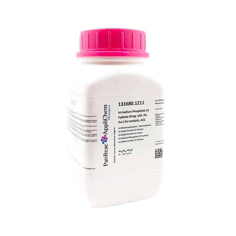 tri-Sodio Fosfato 12-hidrato (Reag. USP, Ph. Eur.) para análisis, ACS. CAS 10101-89-0 . Envase de un Kg. CODIGO DE COMPRA : PANR131680.1211