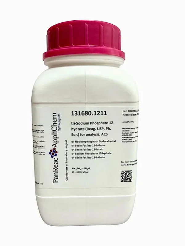 tri-Sodio Fosfato 12-hidrato (Reag. USP, Ph. Eur.) para análisis, ACS. CAS 10101-89-0 . Envase de un Kg. CODIGO DE COMPRA : PANR131680.1211