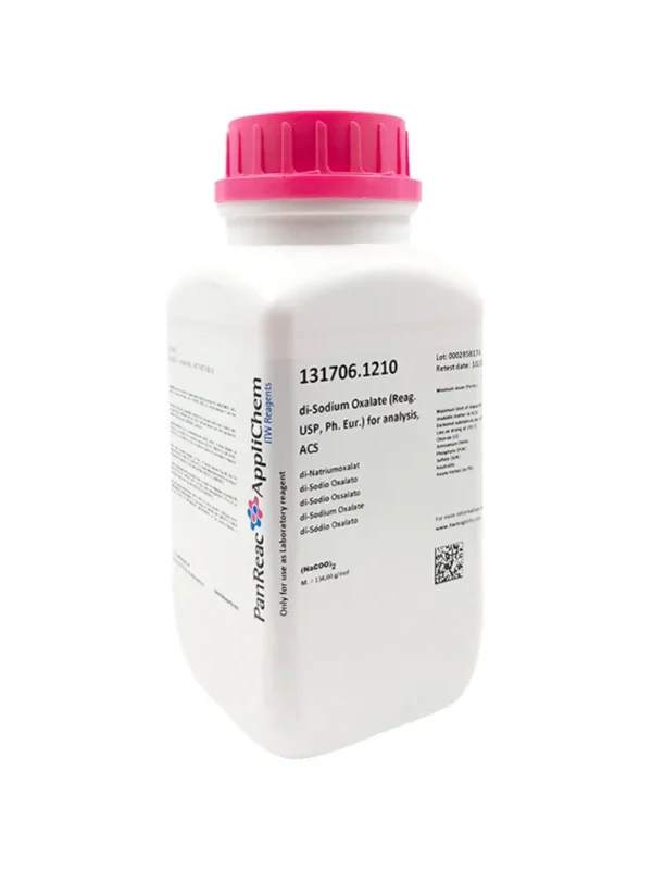 di-Sodio Oxalato (Reag. USP, Ph. Eur.) para análisis, ACS. CAS 62-76-0 . Envase de 500 gr. CODIGO DE COMPRA: PANR131706.1210