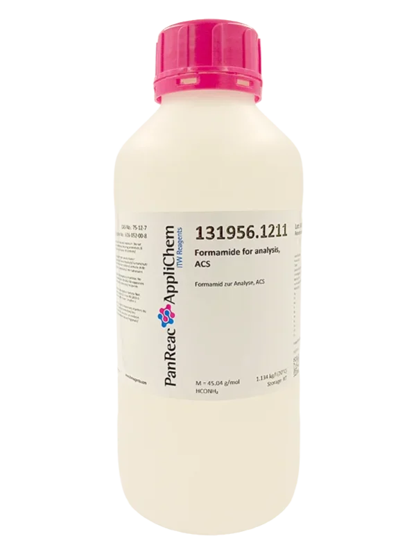 Formamida para análisis, ACS. CAS 75-12-7  Envase de 1 Lt. CODIGO DE COMPRA : PANR131956.1211