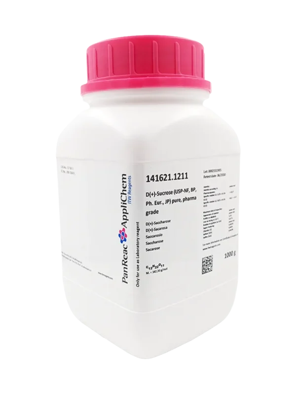 D(+)-Sacarosa (USP-NF, BP, Ph. Eur., JP) puro, grado farma. Envase plástico de 1 Kg. CAS 57-50-1. CODIGO DE COMPRA : PANR141621.1211