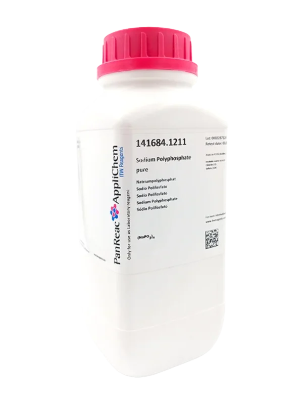 Sodio Polifosfato puro. Envase plástico de 1 Kg. CAS 68915-31-1. CODIGO DE COMPRA: PANR141684.1211