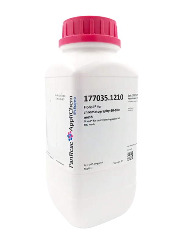 Florisil® para cromatografía 60-100 mesh. CAS 1343-88-0. Envase plástico de 500 gr. CODIGO DE COMPRA: PANR177035.1210