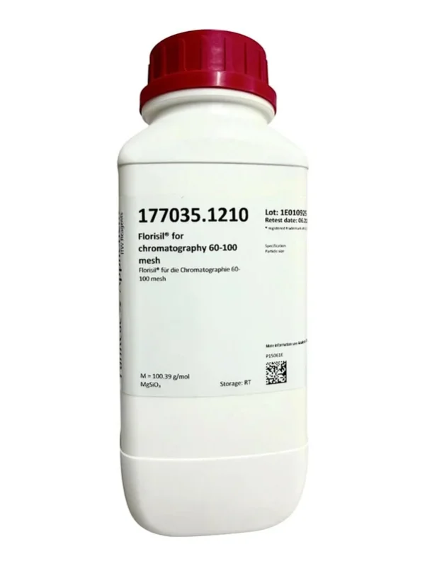 Florisil® para cromatografía 60-100 mesh. CAS 1343-88-0 . Envase plástico de 500 gr. CODIGO DE COMPRA: PANR177035.1210