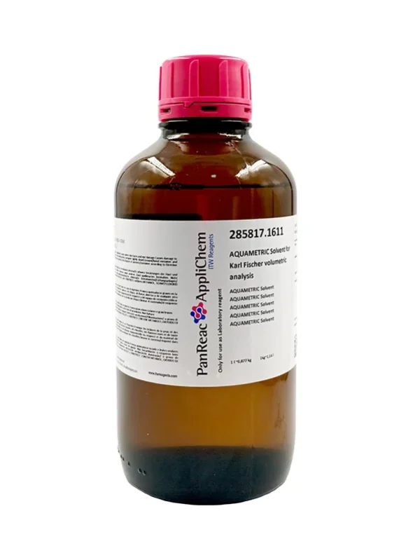 AQUAMETRIC Titrant 5 para análisis volumétrico según Karl Fischer. Envase vidrio ámbar de 1 Lt. CODIGO DE COMPRA: PANR285817.1611