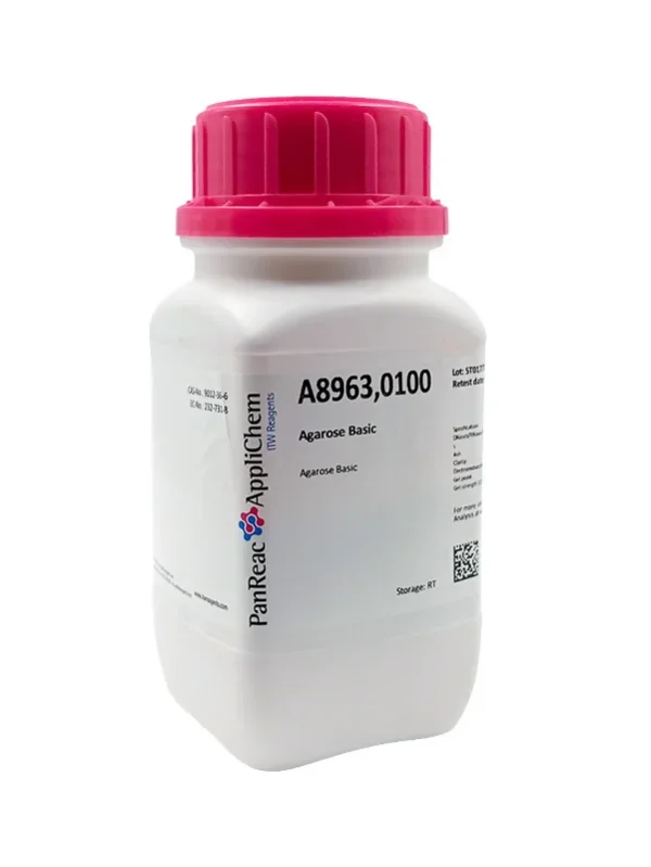 Agarosa Básica, libre de nucleasas. CAS 9012-36-6. Envase de 100 gr. CODIGO DE COMPRA: APPLA8963.0100