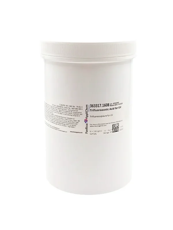 Ácido Trifluoroacético para UV. CAS 76-05-1 . Envase vidrio ámbar de 100 ml. CODIGO DE COMPRA: PANR363317.1608