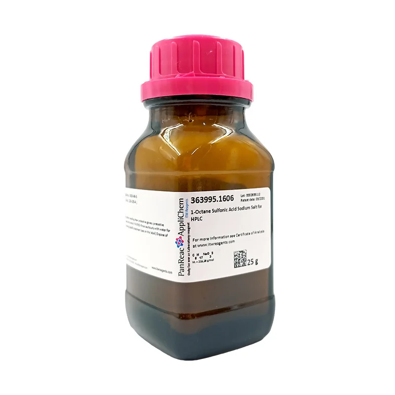 Ácido 1-Octano Sulfónico Sal Sódica para HPLC. CAS 5324-84-5. Envase de vidrio ámbar de 25 gr. CODIGO DE COMPRA: PANR363995.1606 - Imagen 4