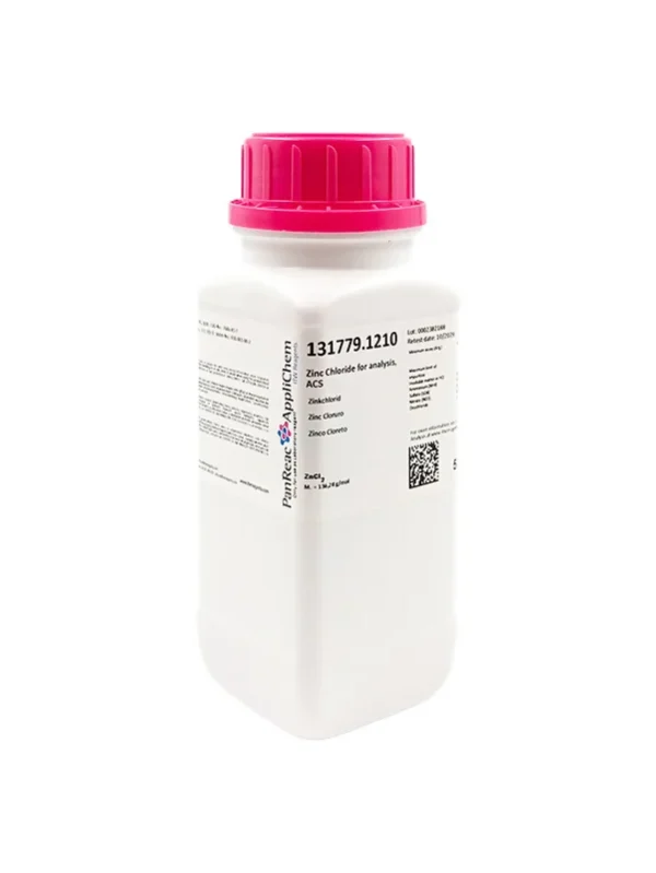 Zinc Cloruro (Reag. Ph. Eur) para análisis, ACS. CAS 7646-85-7. Envase de 500 gr. CODIGO DE COMPRA: PANR131377.1210