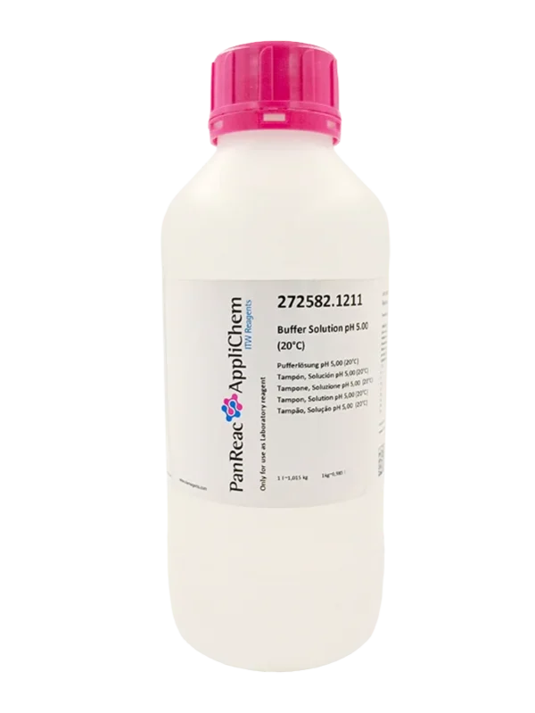 Tampón, Solución pH 5,00 (20°C). Envase de 1 Lt. CODIGO DE COMPRA: PANR271582.111